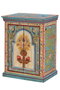 GINER Y COLOMER Table de chevet en bois de manguier multicolore